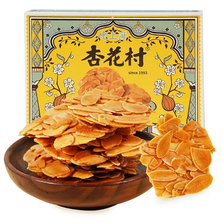 杏花村扁桃仁酥瓦片酥薄脆片薄烧坚果饼干40g*1盒 40 克