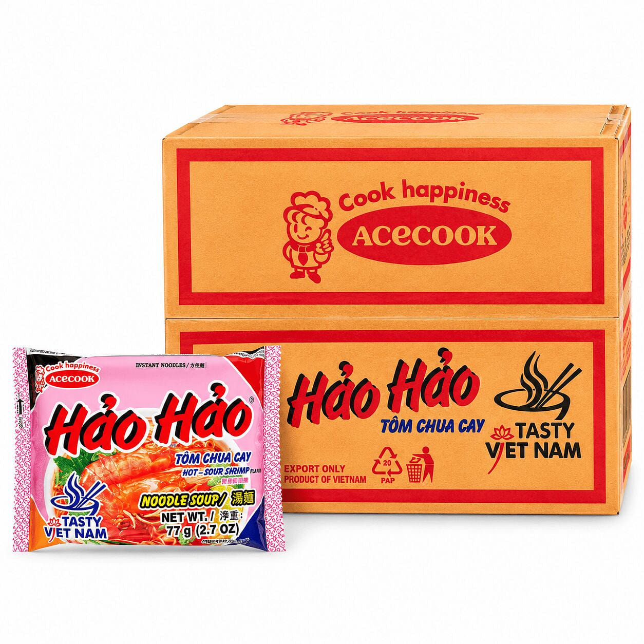 Hao Hao Chilli & Lime Shrimp Noodle 30 Pack 75 g