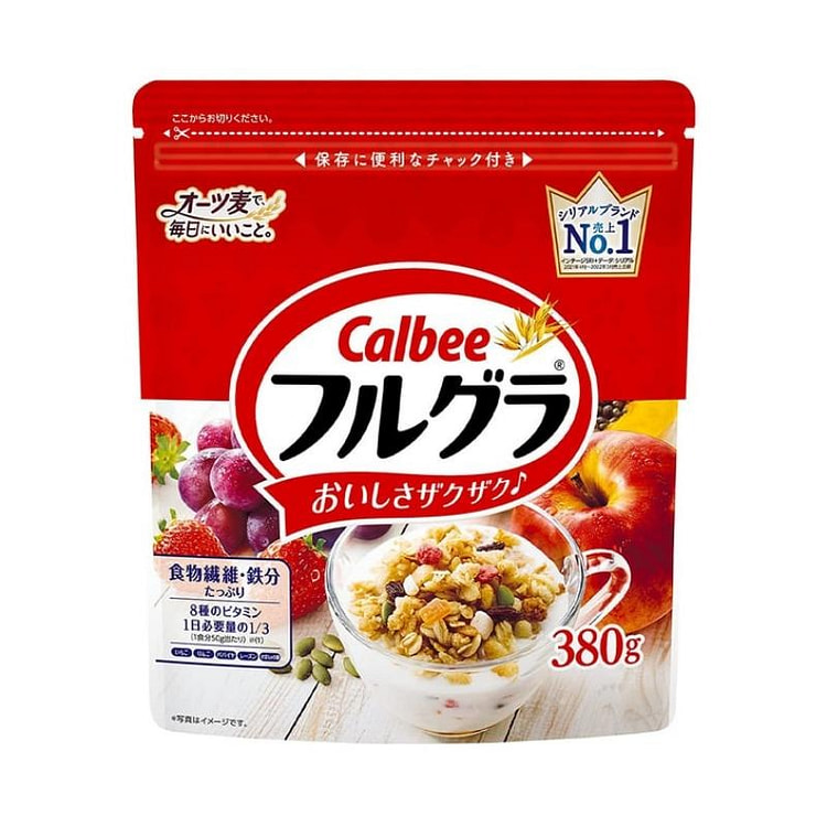 【日本直邮】CALBEE卡乐比 即食谷物早餐水果麦片380g