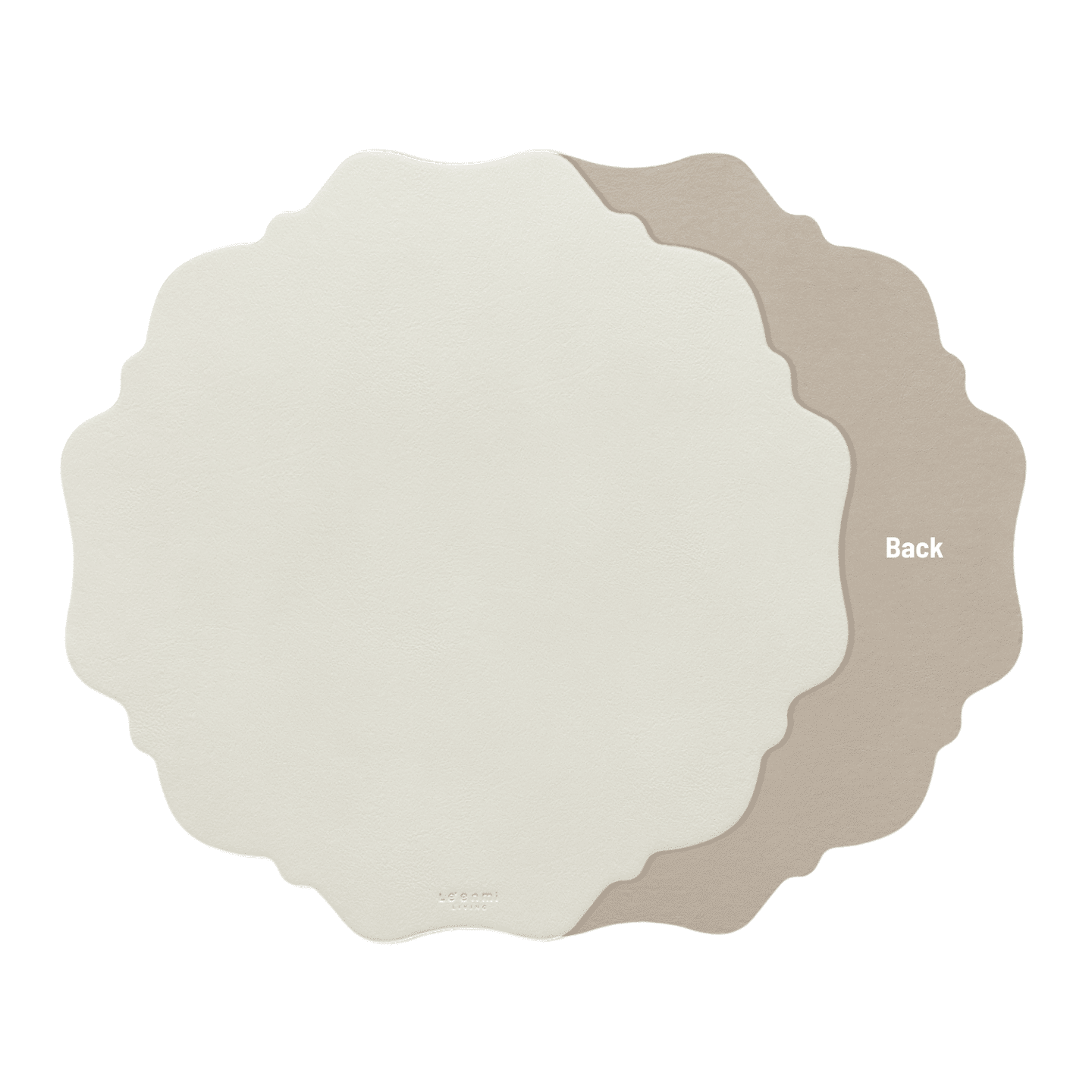 Le’enmi Wave Double-Sided Leather Tray – Ivory 1 each
