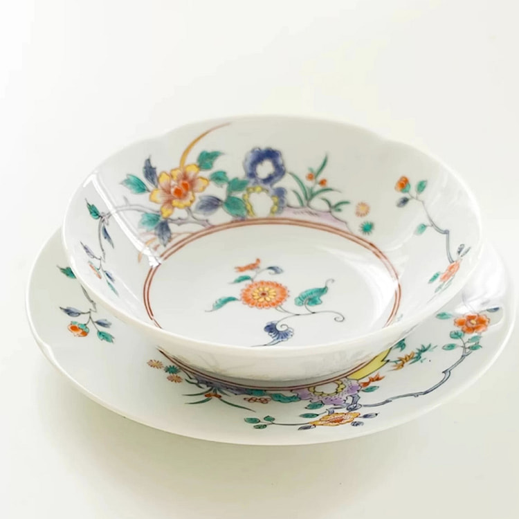 Mino ware Fortune Flower Series M Bowl