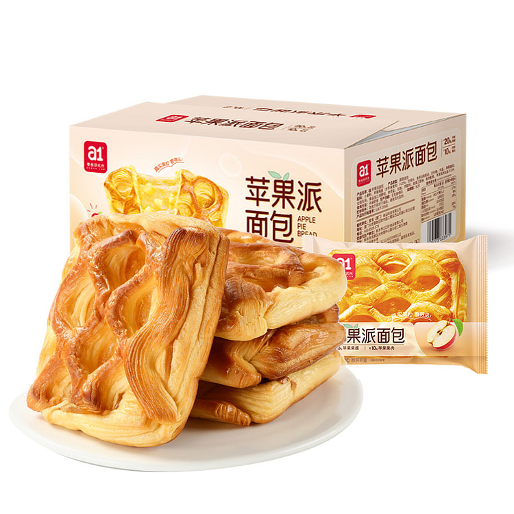 a1营养早餐面包夹心苹果派420g*1箱