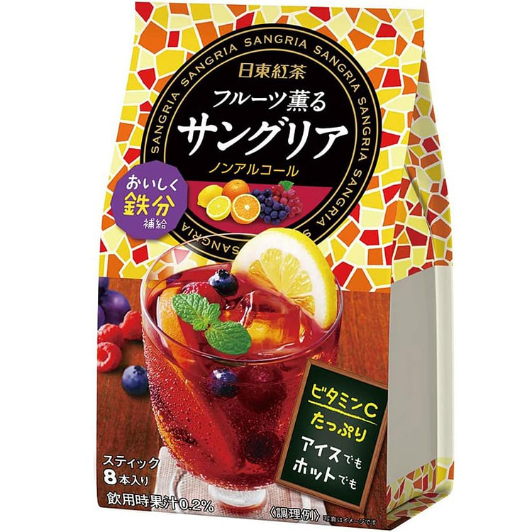 日东红茶  西班牙桑格利亚 水果味 8条装 /