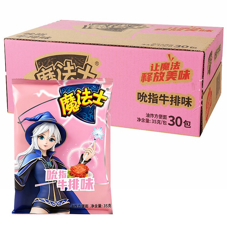 35g 魔法师吮指牛排干脆面 30 包
