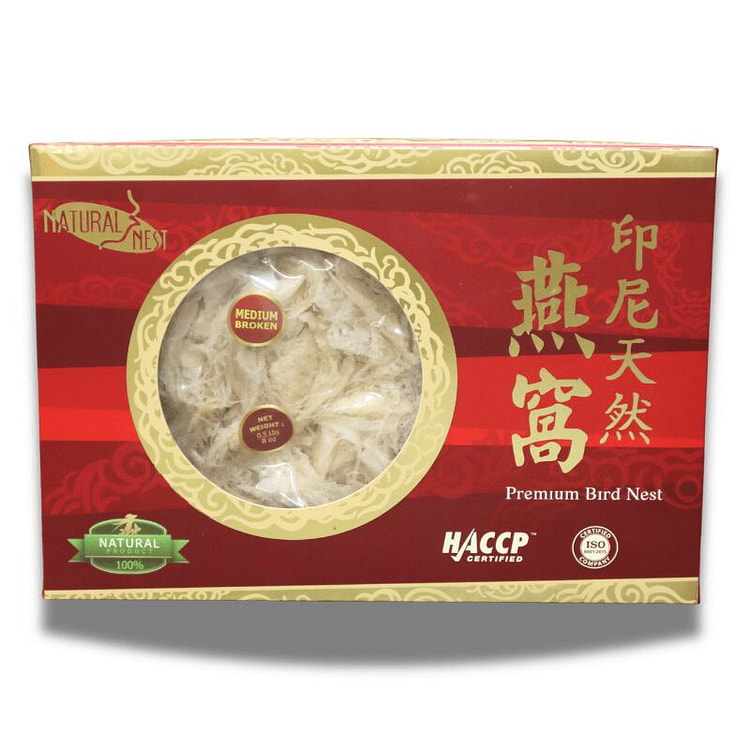 Dried Natural bird's Nest White Medium Piece 8 oz