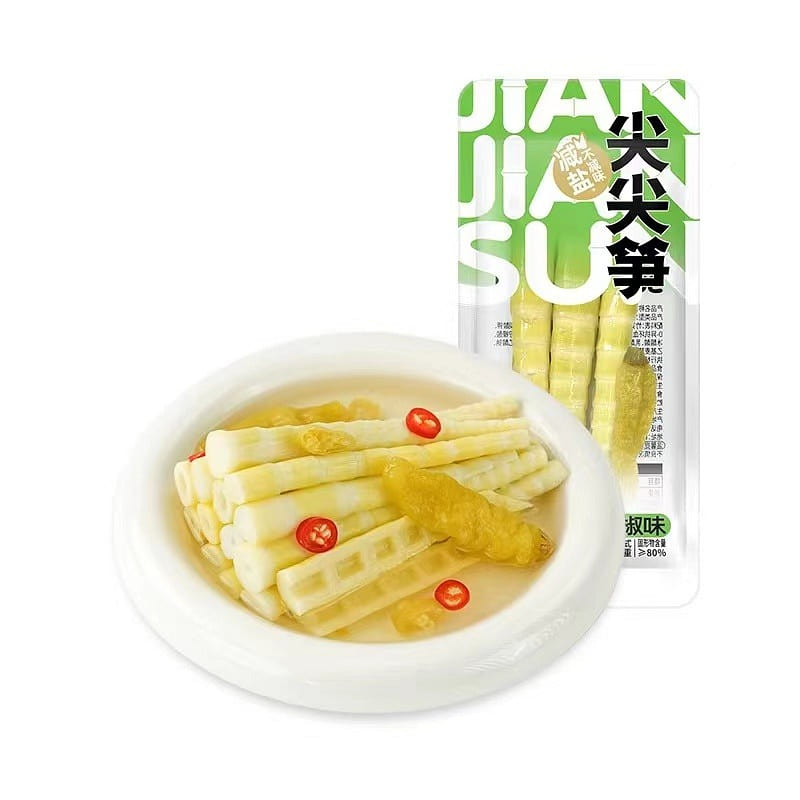 Pickled Pepper Bamboo Shoot Tips, Sour, Spicy, Crisp 250 g