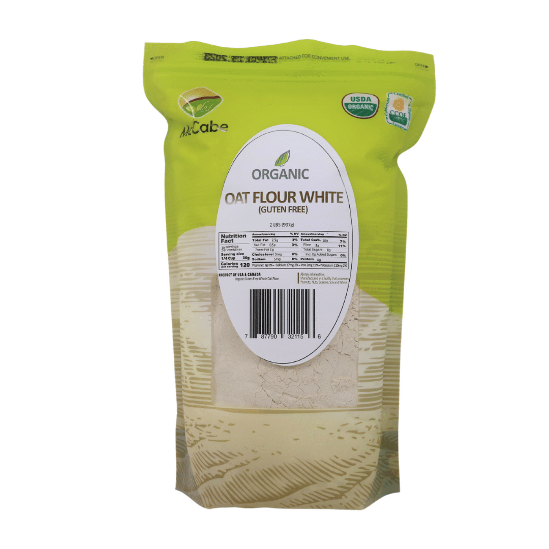 McCabe Organic Oat Flour White, 2lb (32 oz), USDA Certified Organic 2 lb
