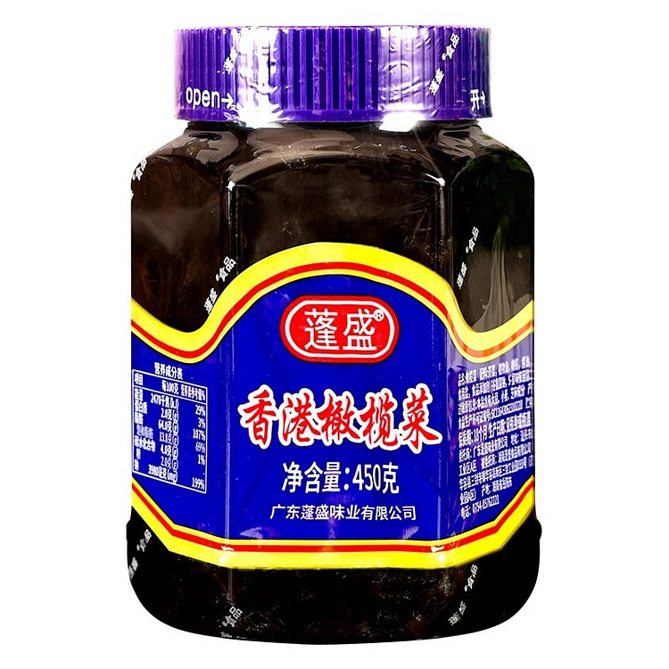 蓬盛香港橄榄菜下饭菜瓶装潮汕特产拌饭酱咸菜450g