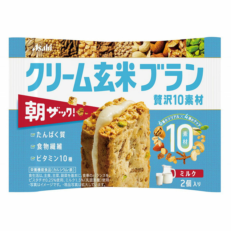 Asahi Cream Genmai Biscuits (Milk Flavor) 2pcs