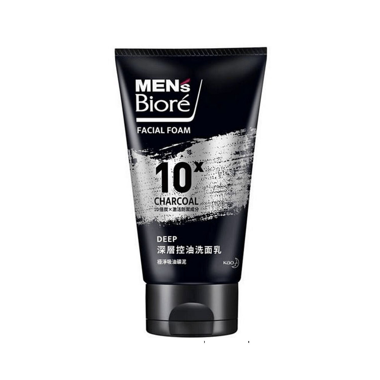 花王碧柔男士深层控油洗面奶 100ml 1 瓶