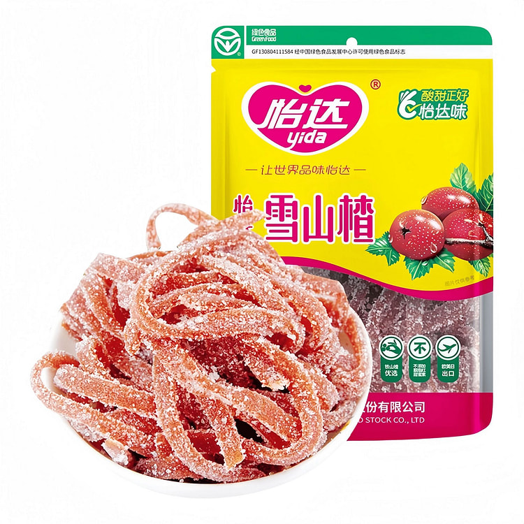 怡达 山楂条雪花丝开胃蜜饯 140g*1袋 140 克