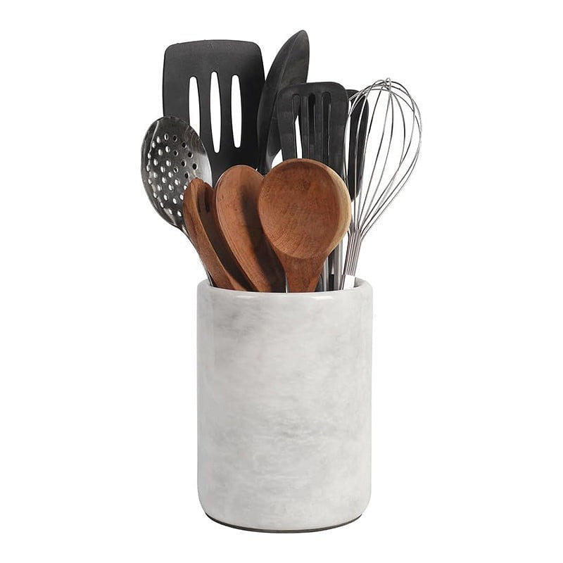 Radicaln Marble Utensil Holder 6.5” Inches White 1 count