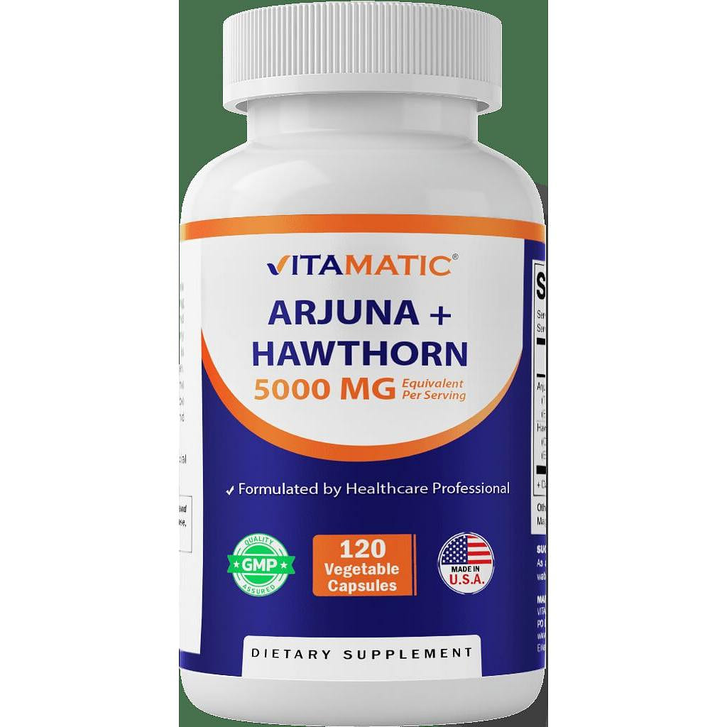 Arjuna 2500mg + Hawthron 2500 mg – 120 Capsules 1 each