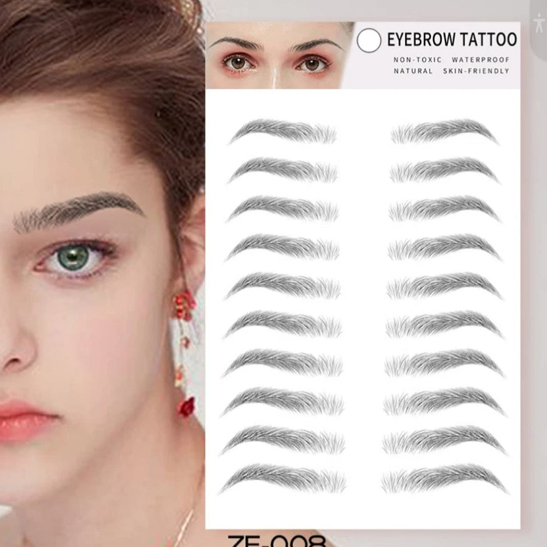 4D Hair-like Eyebrow Tattoo Sticker False Eyebrows 1 box