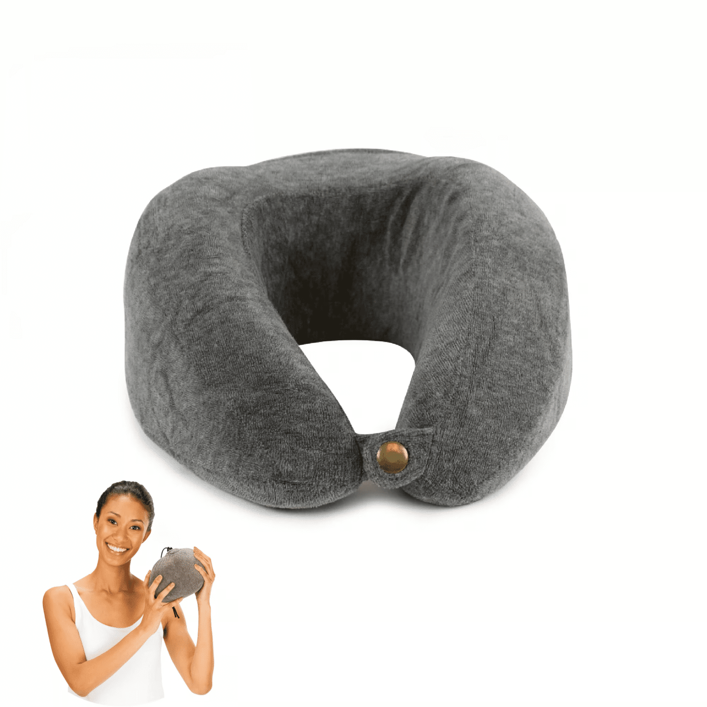 Memory Foam Travel Pillow Neck & Head Support 1 each
