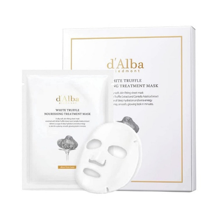 韩国d'Alba 黛尔珀白松露水凝修护面膜 1盒 (5片)