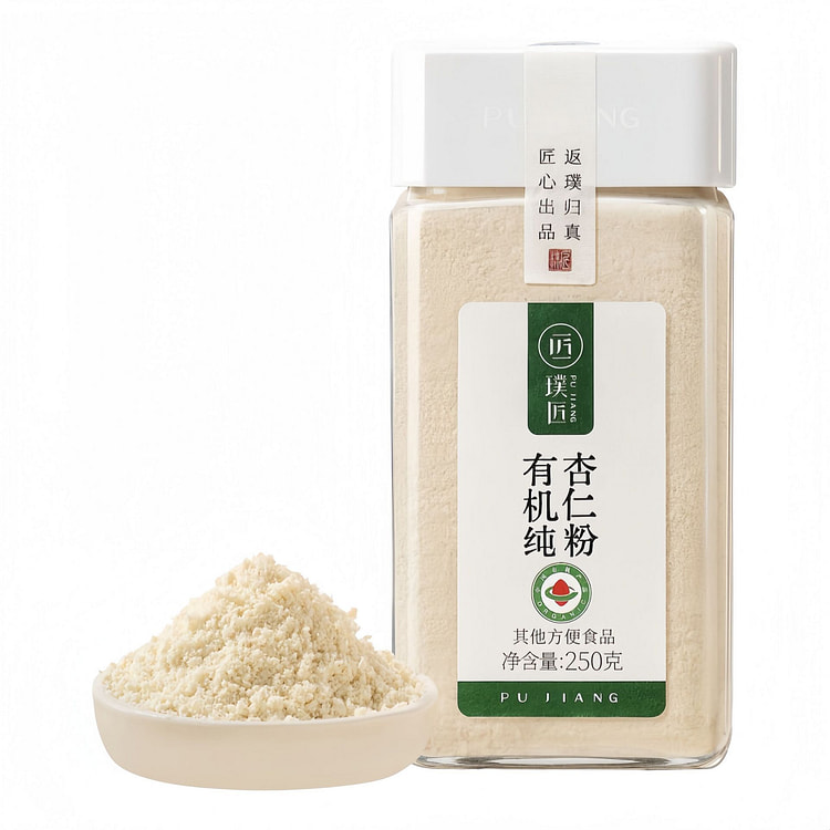 Pujian Organic South Almond Powder 250g*1 Jar 250 g