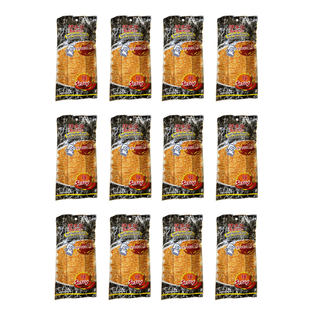 Bento Seafood Squid Snack Angry Spicy pack of 12 1 each