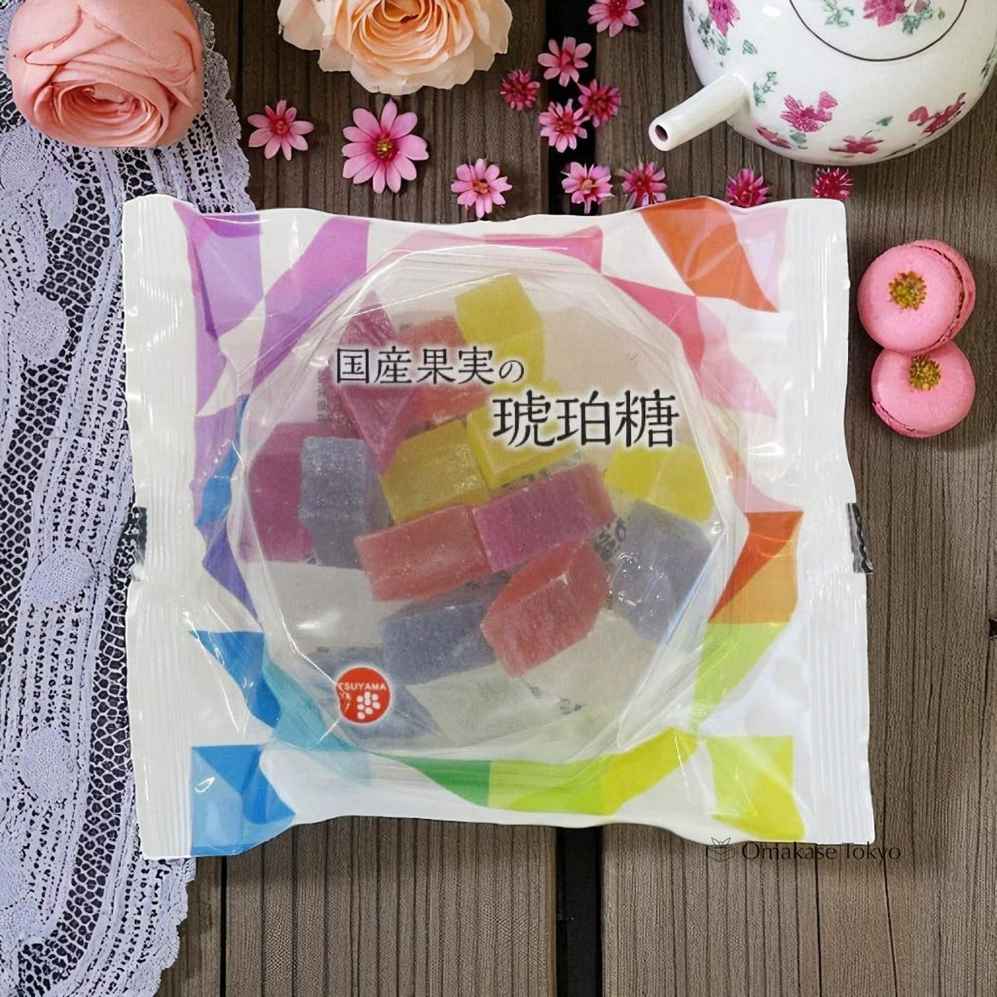 Crystal-Like Japanese Fruit Candy Kohakuto 5flavor 100 g