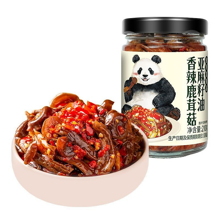Spicy Deer Antler Mushrooms with Flaxseed Oil 210 g