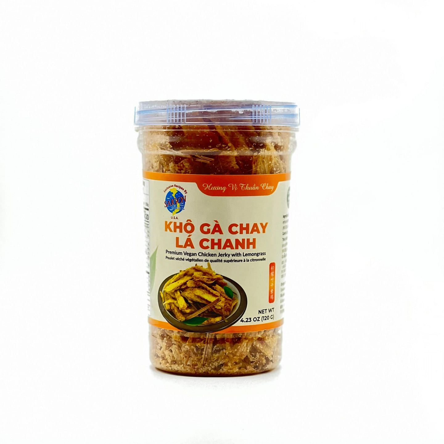 SAIGON GOURMET VEGAN CHICKEN JERKY WITH LEMONGRASS 4.59 oz