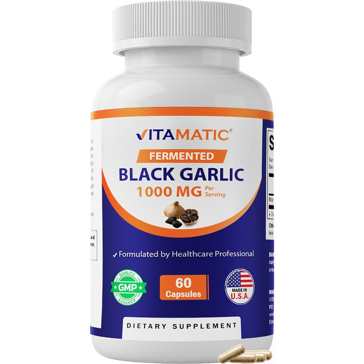 Fermented Black Garlic Extract 1000 mg 60 Capsules