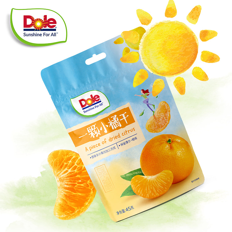 DOLE 一颗小橘干即食水果干蜜饯果脯45g*3袋