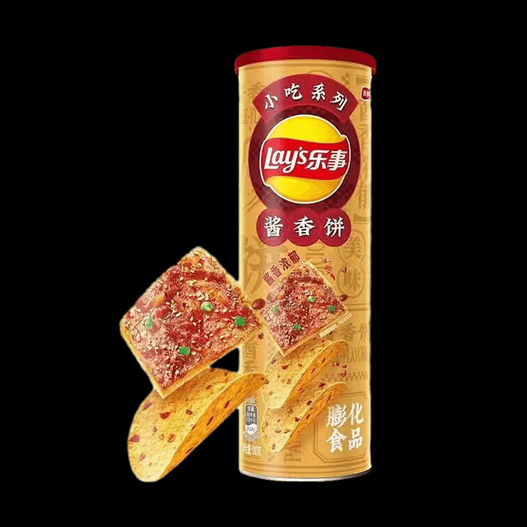 Lays Potato Chips Can Packaging (Sauce Pancake Flavor)