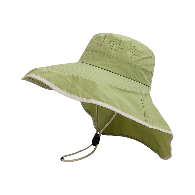 Outdoor sun protection hat quick drying cap greenF 1 each