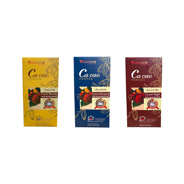 Combo Premium Cocoa Powder (AM, Midday, Nighttime) 1 each*3 counts
