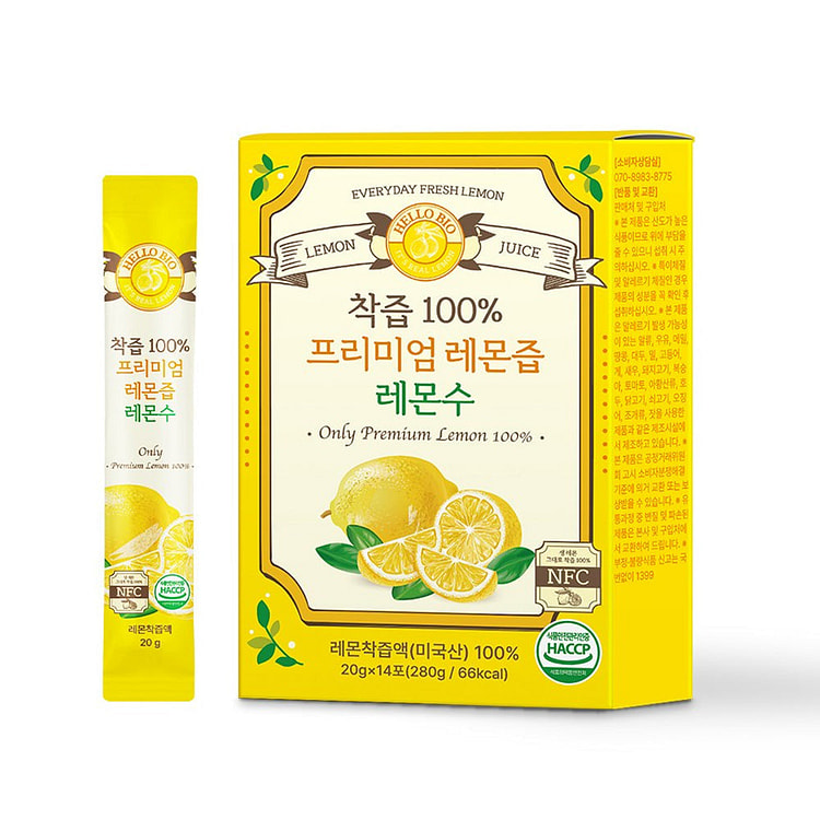 HELLO BIO Only Premium Lemon 100% Juice 14p
