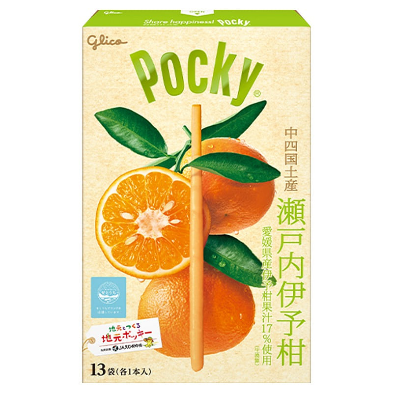GLICO Local Pocky Setouchi Ehime Iyokan Orange 1 케이스