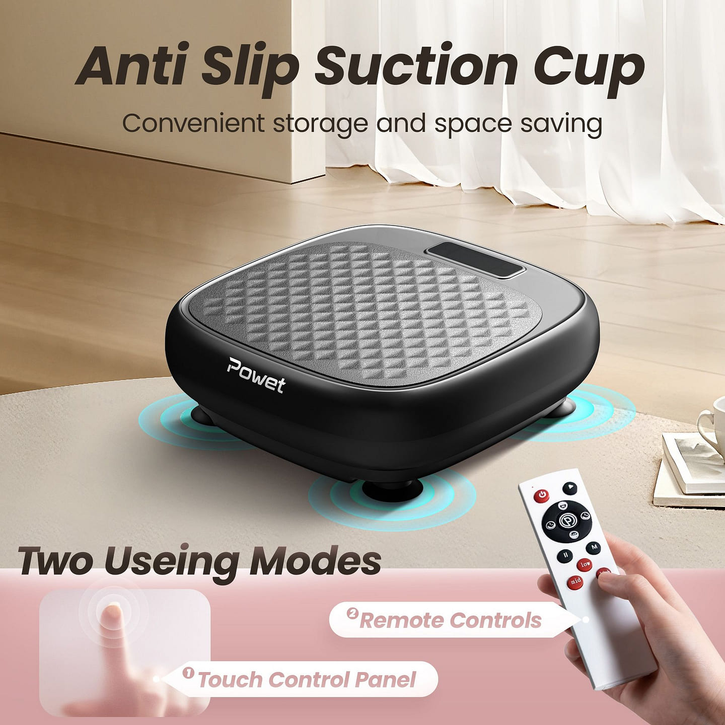 NEW! Shaping Mini Vibration Plate, 99 speed, Black 17 lb