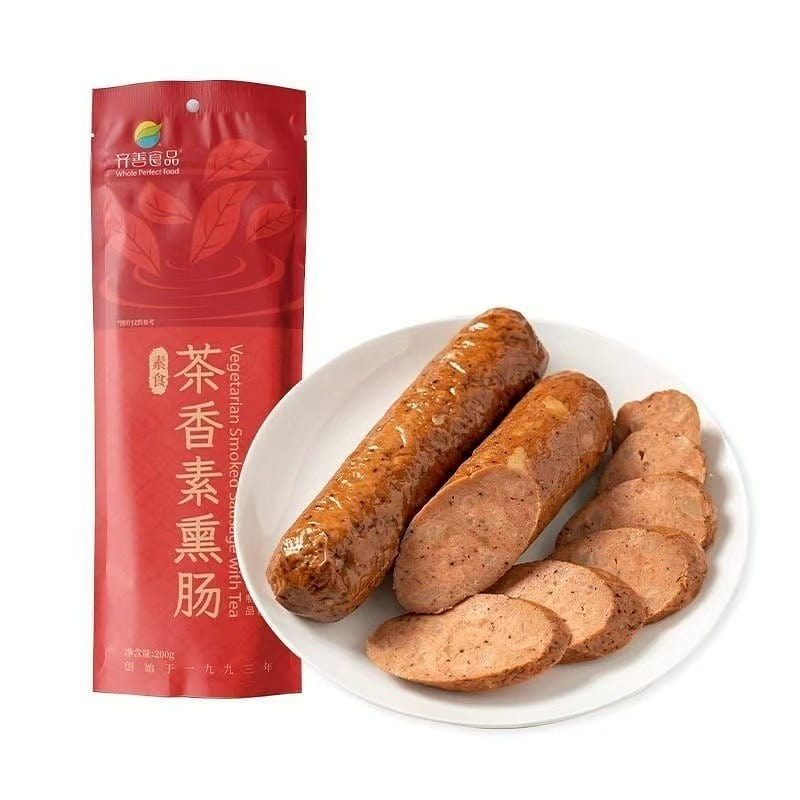 Qishan Vegetarian Tea Flavored Smoked Sausage 200g 1 pack