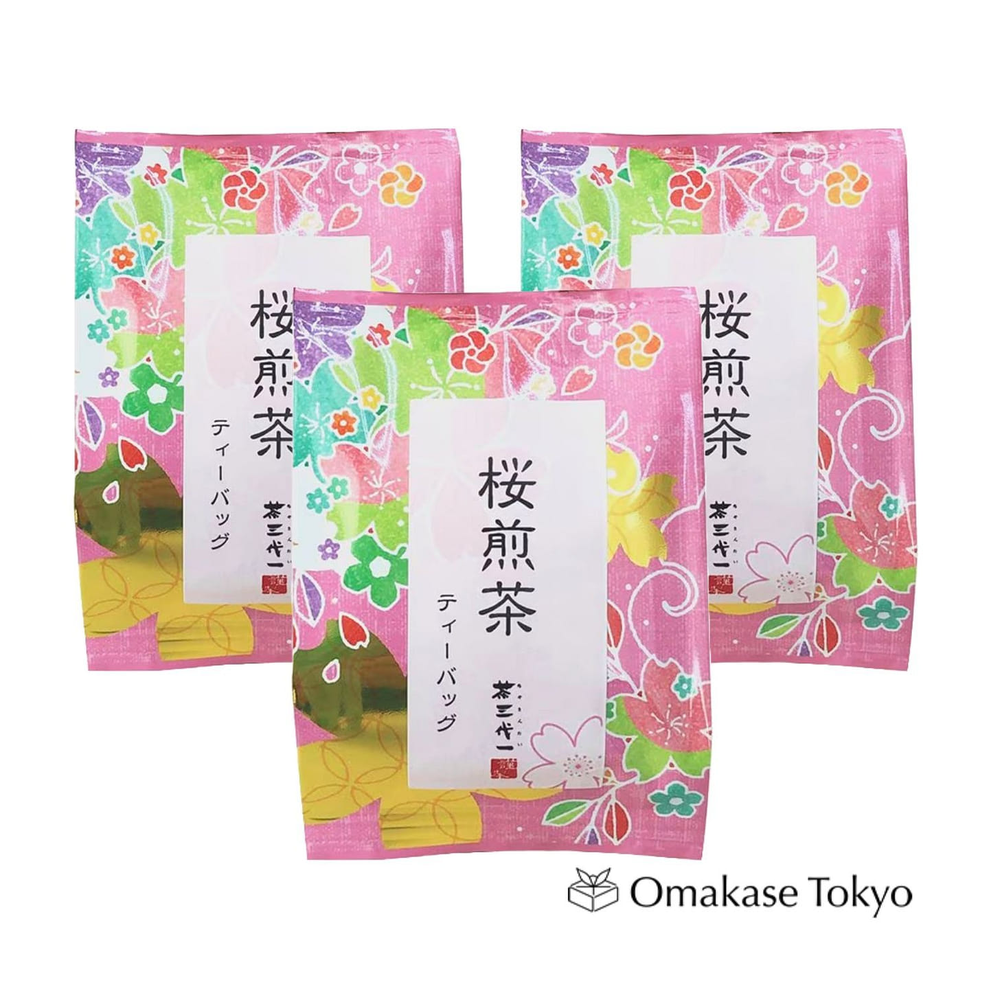Chasandai Sakura Sencha Tea Bags 5ct (Pack of 3) 10 g