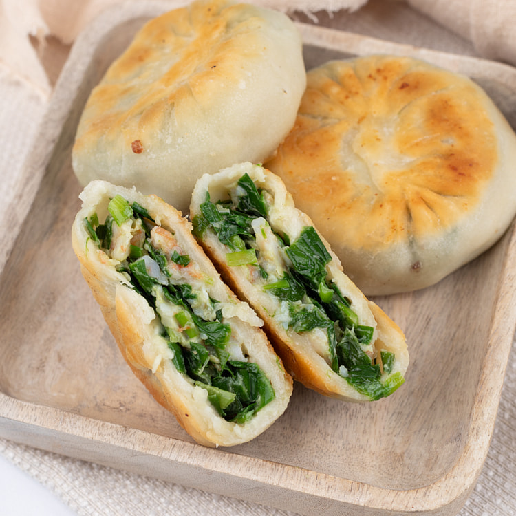 鲜虾韭菜饼 3个