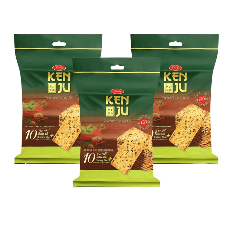 [ KENJU ] Combo 3 Gói Bánh Gạo Rau Củ 192gr/gói 3 cái