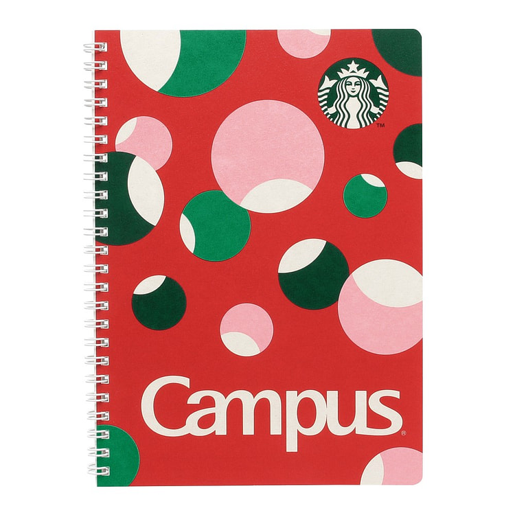 Starbucks Campus Red Ring Binder Notebook
