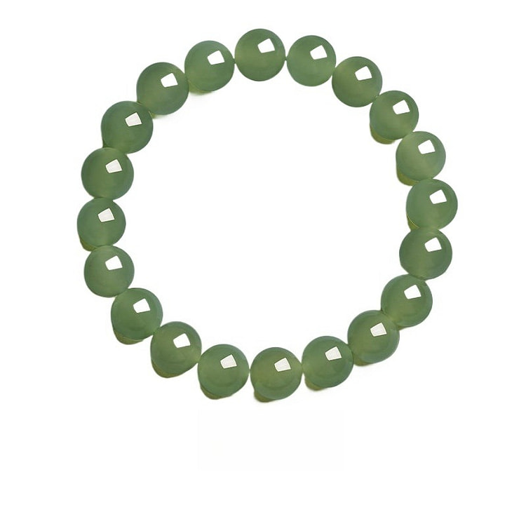 宫里上新 和田玉手串青海老坑 深冰晴约 10mm 1 盒