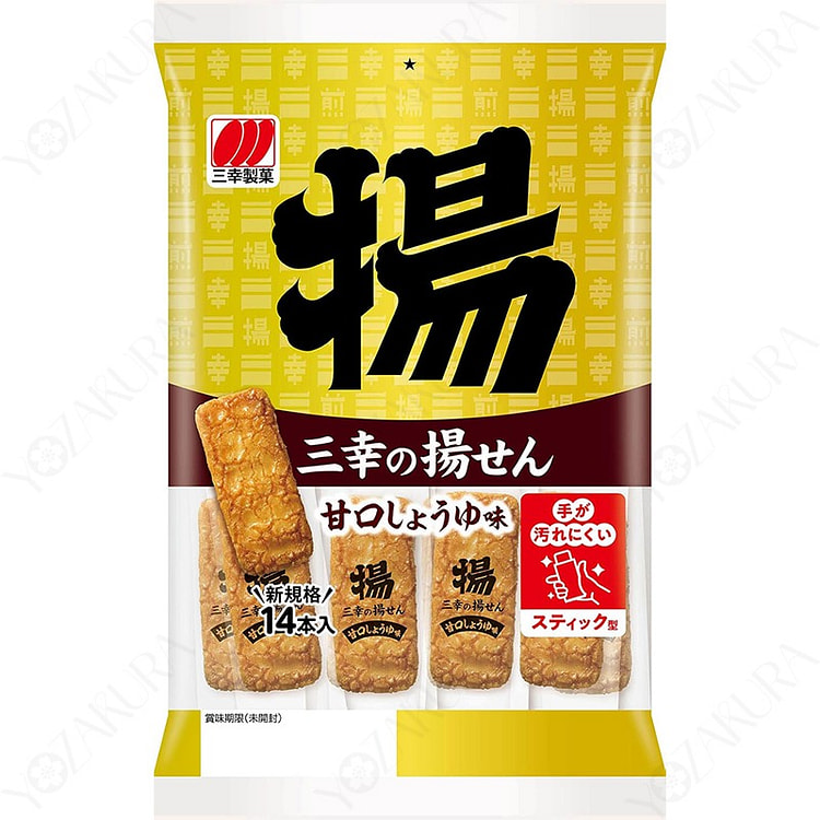三幸制果 炸仙贝 黑糖酱油味 89g 14条