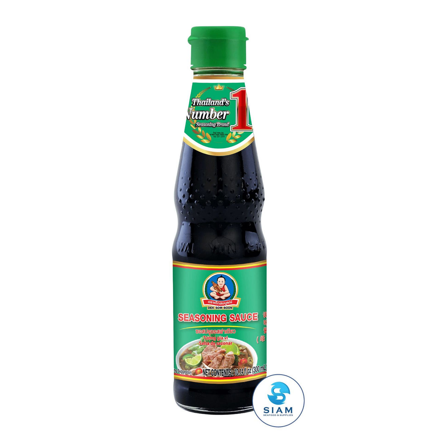 DEK SOM BOON Seasoning Sauce (Green Cap) 300ml 10.14 fl.oz