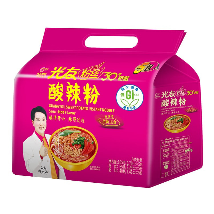 光友粉丝酸辣粉 105g袋五连包四川渝经典网红食品