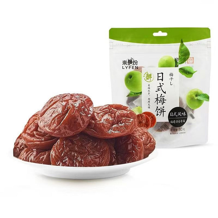 来伊份日式梅饼80g话梅肉办公室休闲零食 80 克