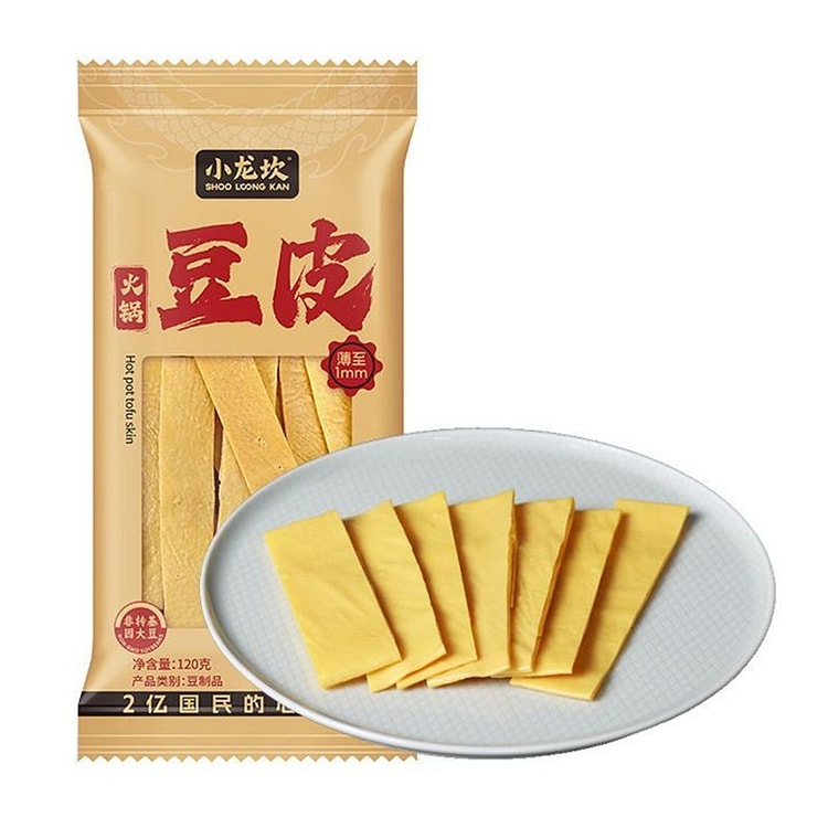 小龙坎豆腐皮干豆皮条豆制品干货火锅食材豆油皮腐竹 120 克