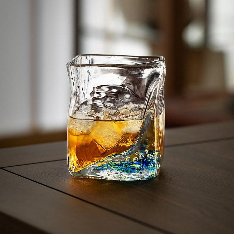 同合 海浪烈酒杯 威士忌酒杯-限定钴蓝色 1 个