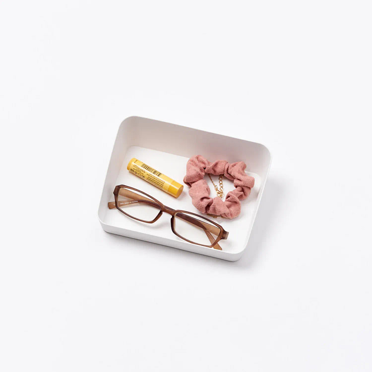 梳妆台托盘 -  铁制  / 白色