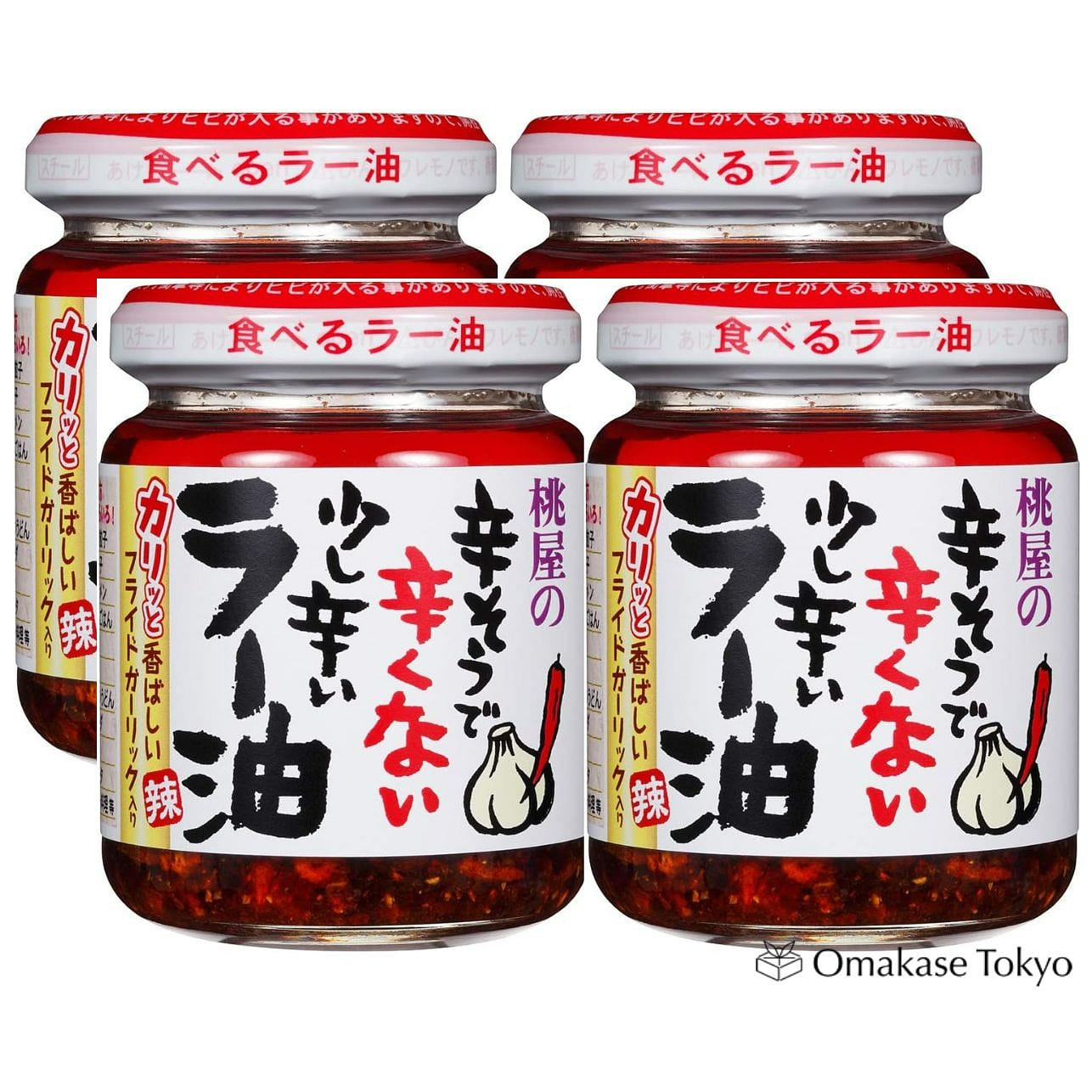Momoya Mild Chili Garlic Oil, 110g (Pack of 4) 440 g