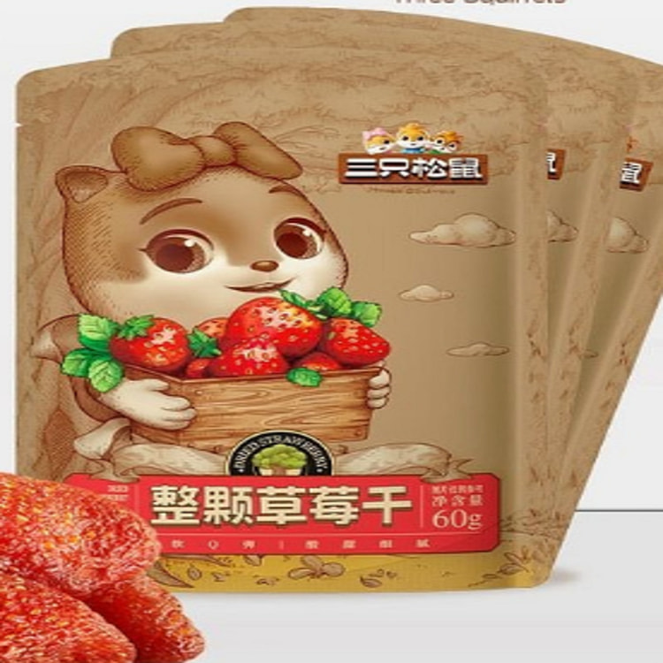 Three Squirrels Dried Strawberries 60g