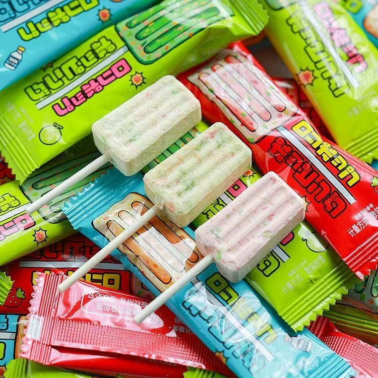 网红雪糕跳跳糖棒棒糖混合口味*5个40g 40 克