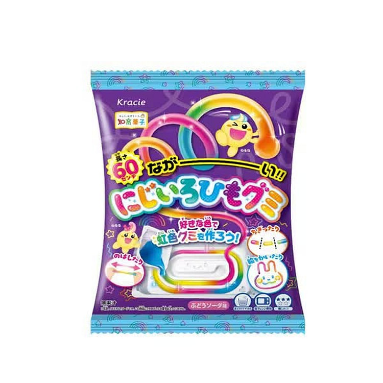Kracie Foods Long Rainbow String Gummy Candy, 18g 1 each